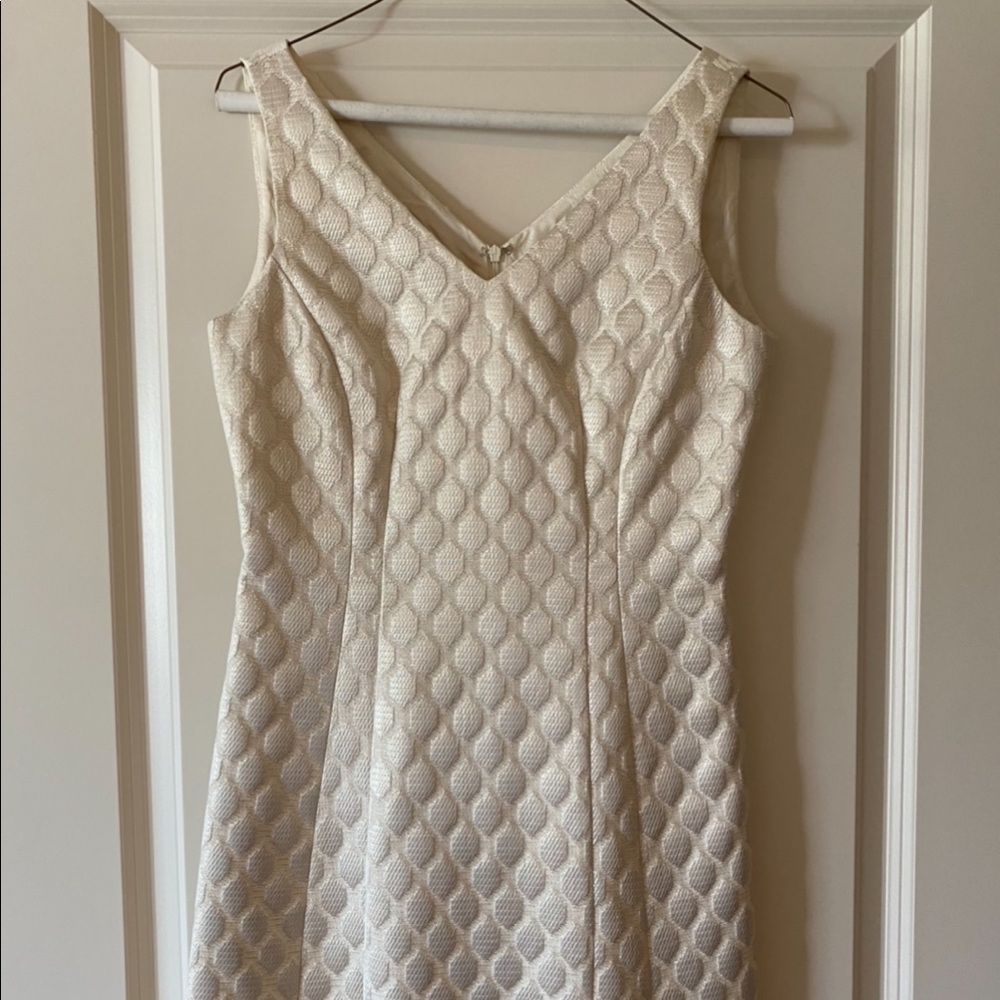 Cremieux white/cream cocktail dress